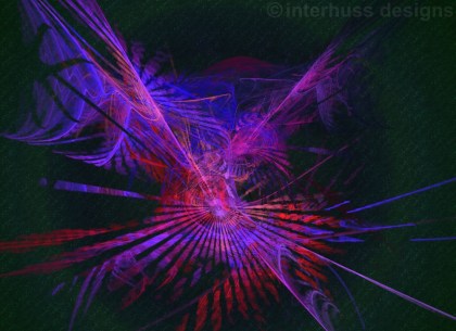 A fractal created in Apophysis and edited in GIMP